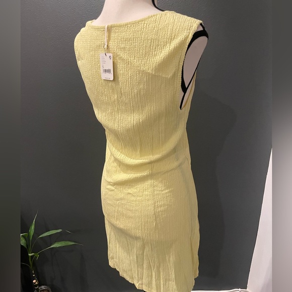 NWT- Free People Lemon Laila Mini Dress Yellow Dress Cut Out - Size Small - Picture 8 of 8